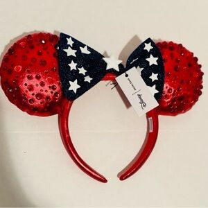 Baublebar NWT Disney Minnie Americana Ears Headband